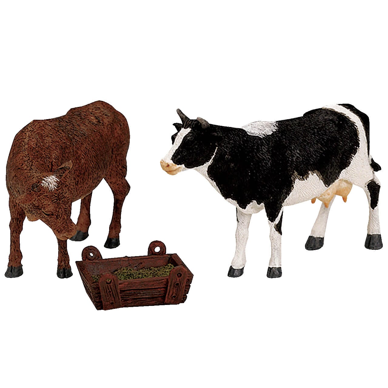 Lemax Feeding The Cow & Bull, Set of 3 - Harvest Crossing Christmas village figurine