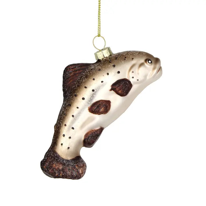 Rustic Fish Glass Ornament