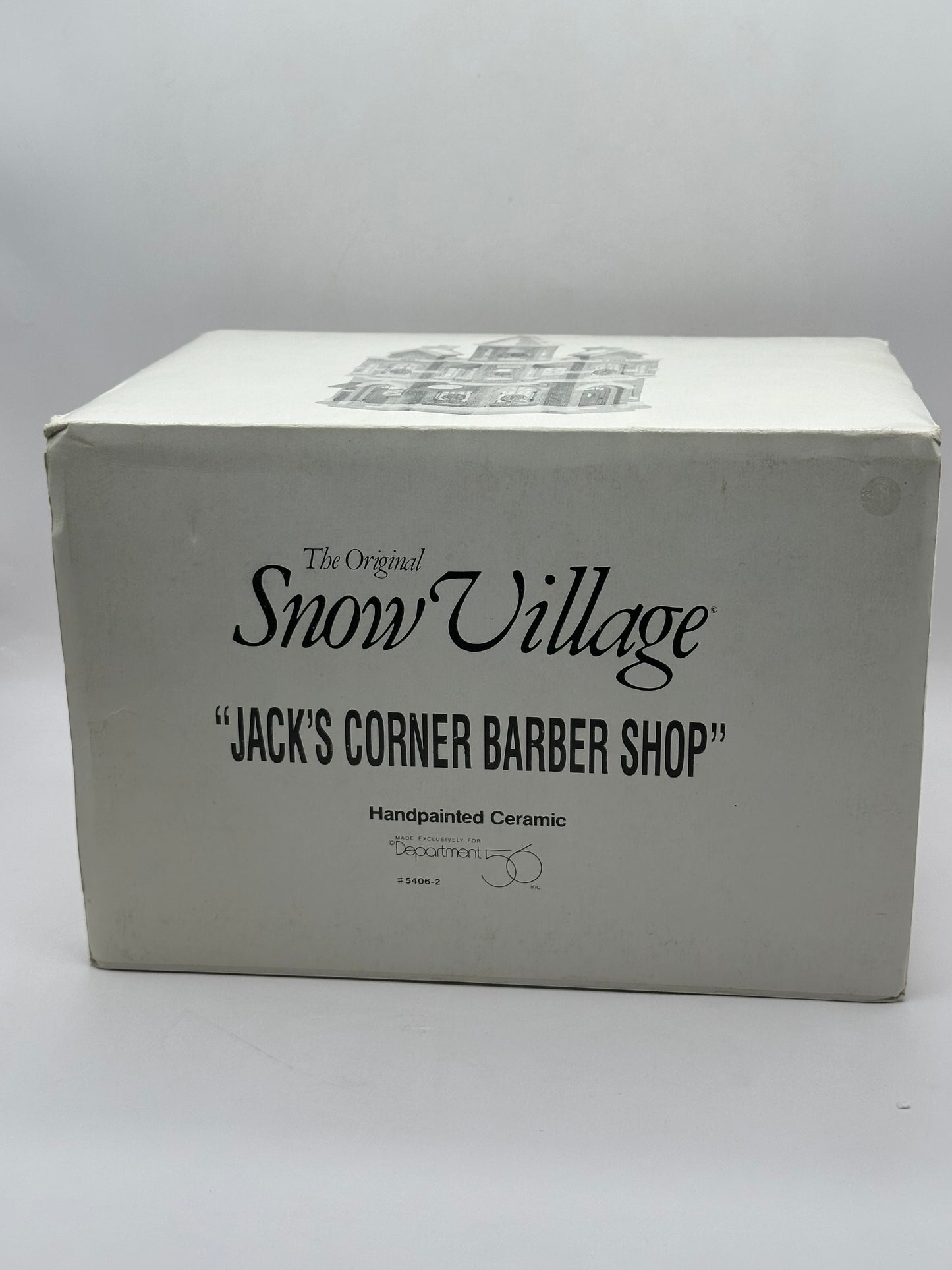 Department 56 - Jack's Corner Barber Shop - Original Snow Village