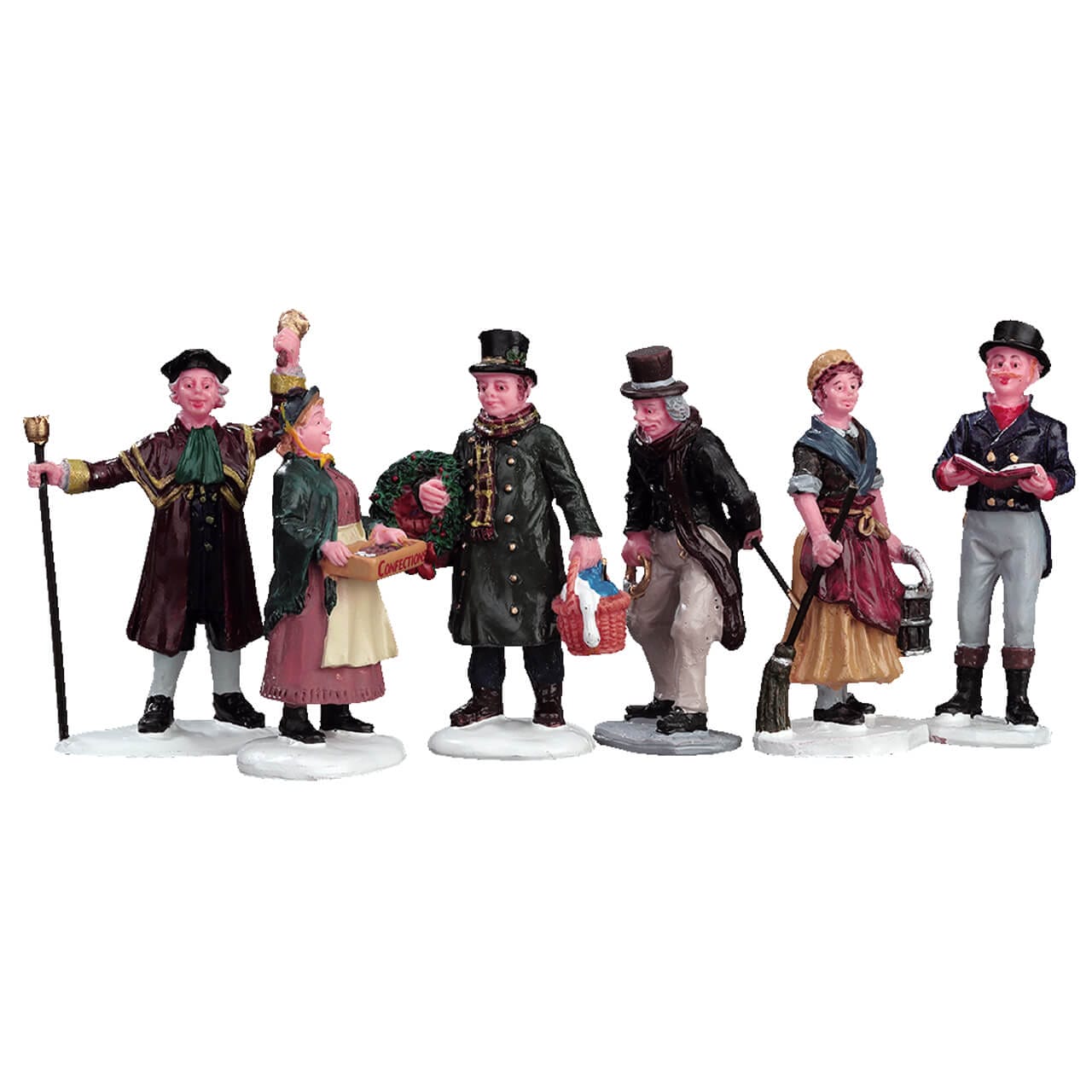 Lemax Village People Figurines, Set of 6 - Caddington Village Christmas village figurine