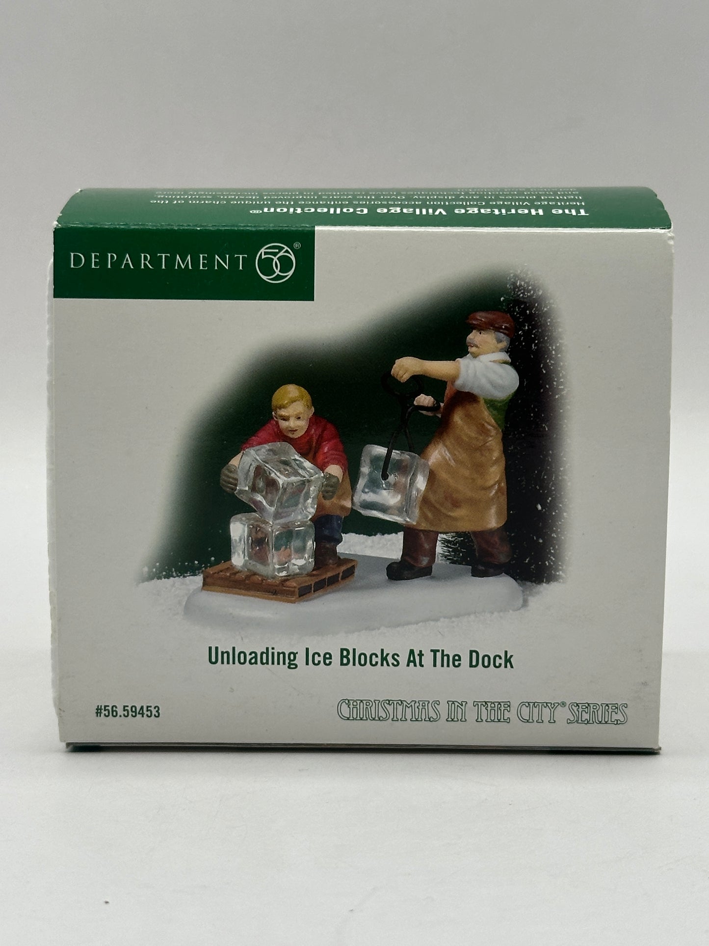 Department 56 - Unloading Ice Blocks At The Dock - Christmas in the City