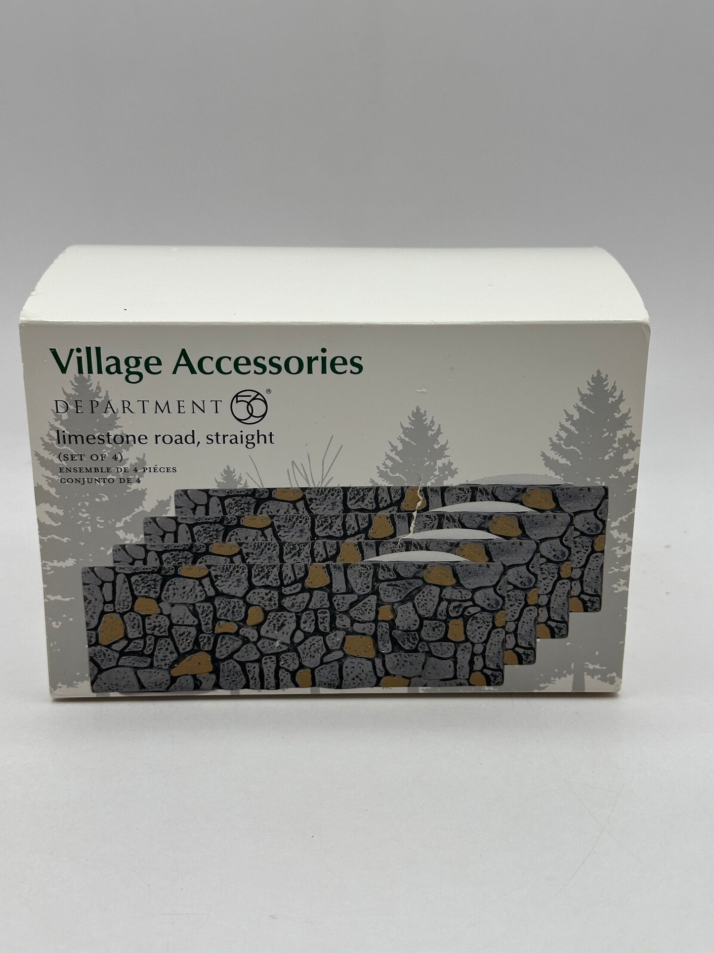 Department 56 - Limestone Road, Straight (Set of 4) - Village Accessories