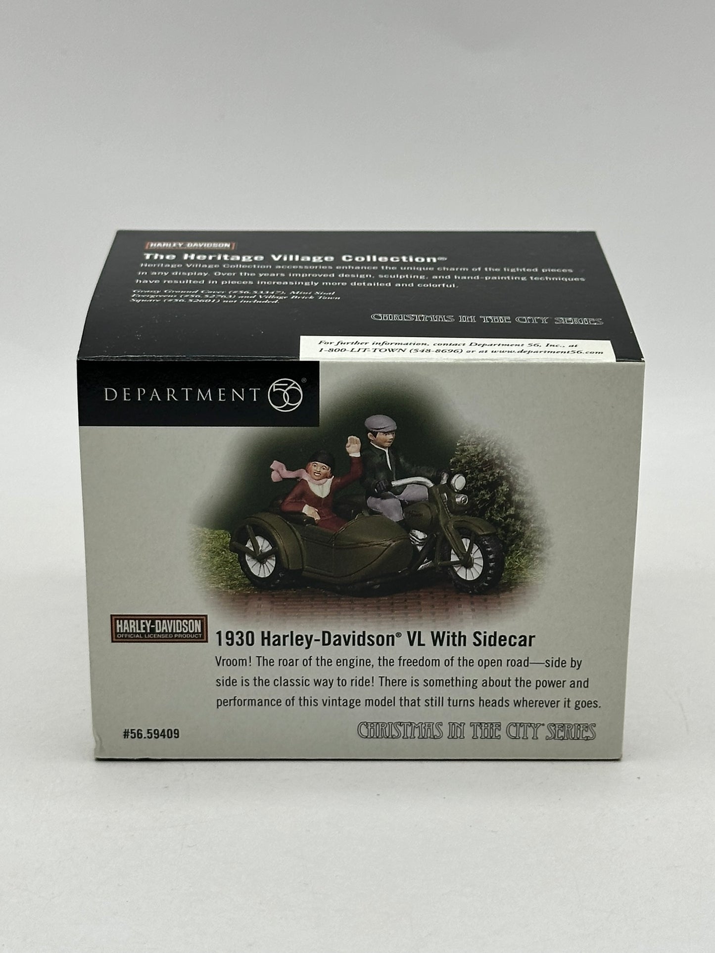 Department 56 - 1930 Harley-Davidson VL With Sidecar (Harley-Davidson) - Christmas in the City