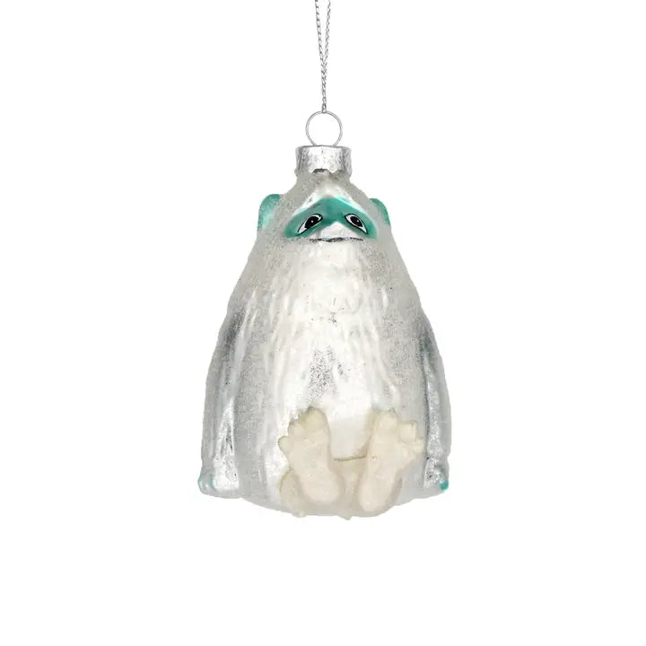 Friendly Abominable Yeti Glass Ornament