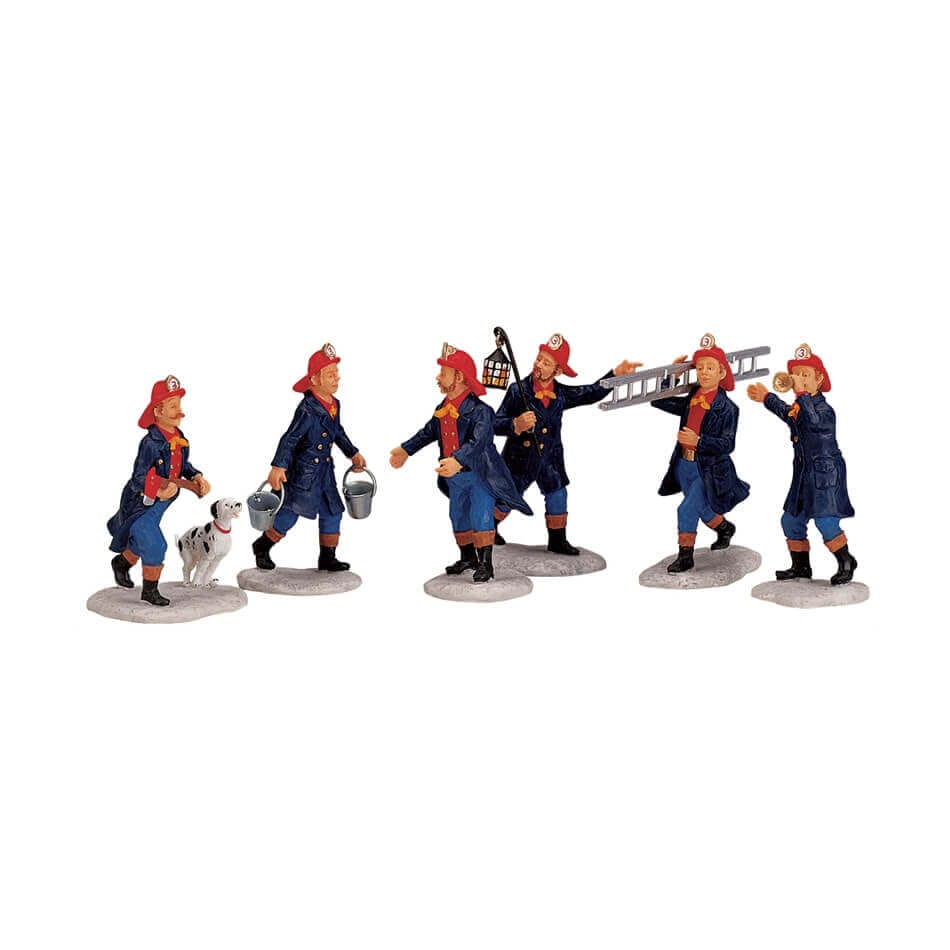 Lemax Fireman, Set of 6 - Christmas village figurine