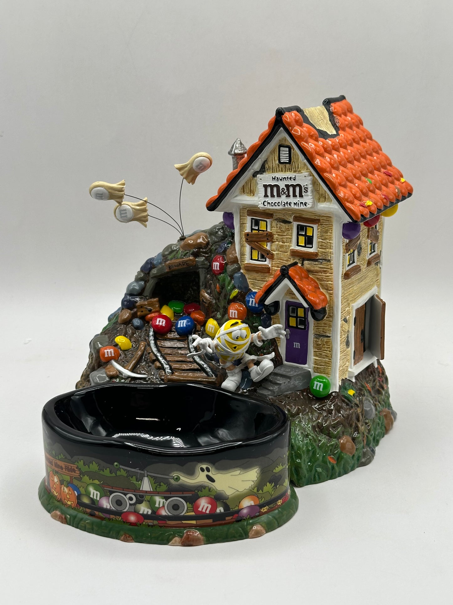 Department 56 - M&M's Haunted Mine Lighted House & Candy Dish