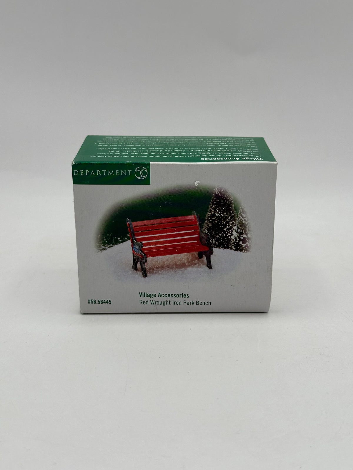 Department 56 – Red Wrought Iron Park Bench