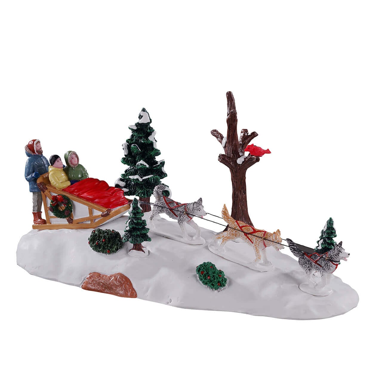Lemax Dog Sledding Afternoon - Vail Village Christmas village table accent