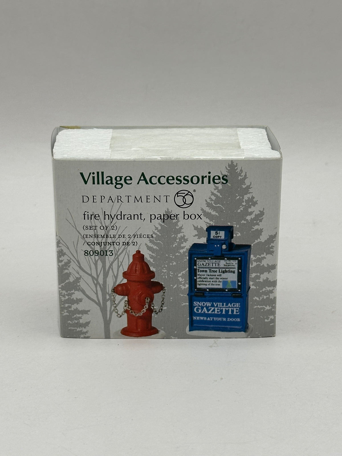 Department 56 - Fire Hydrant, Paper Box - Village Accessories