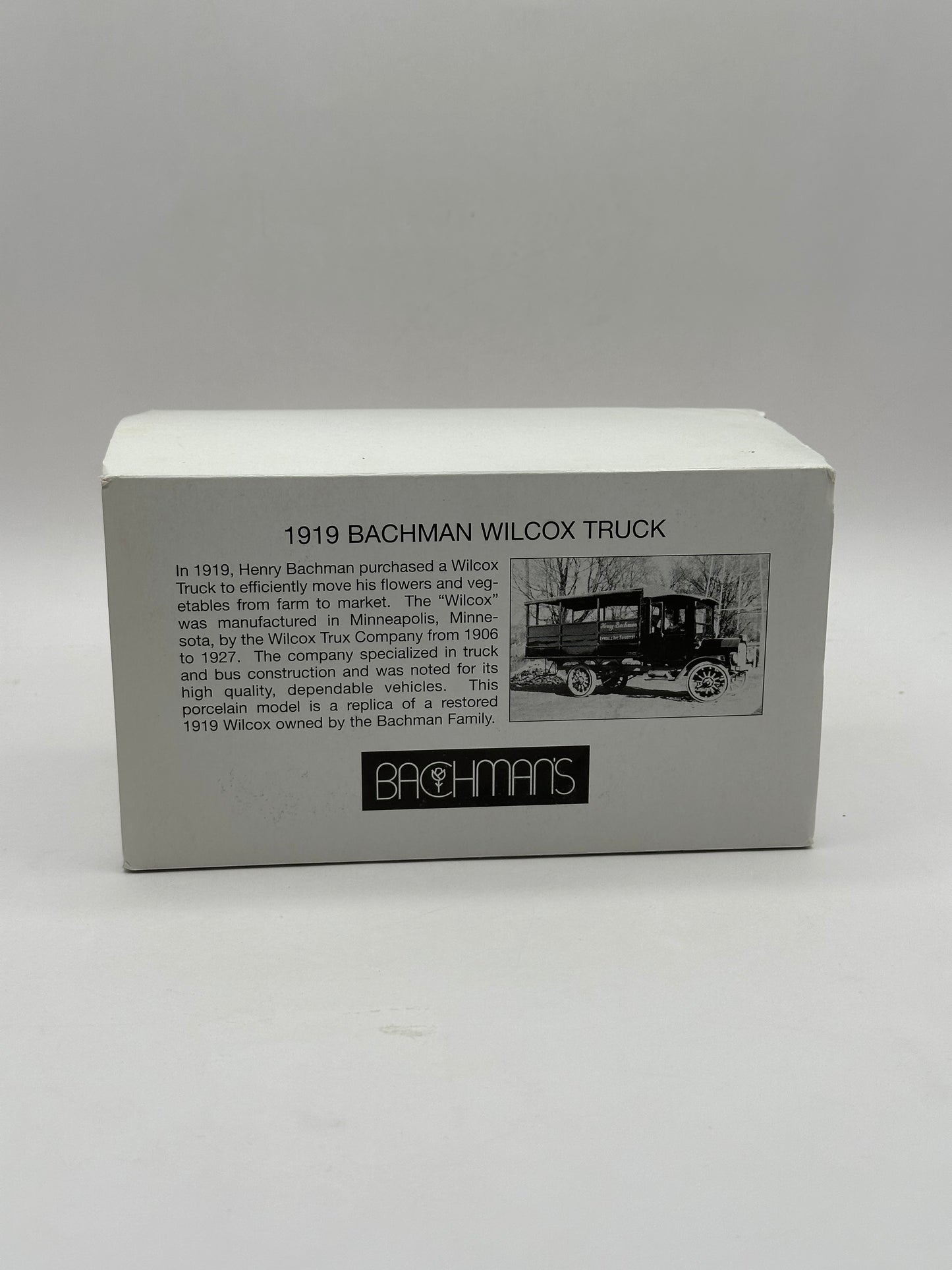Department 56 - 1919 Bachman Wilcox Truck