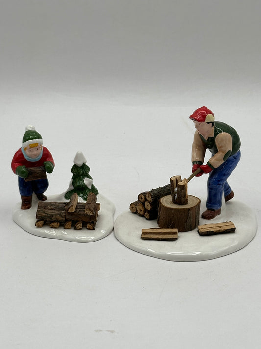 Department 56 - Chopping Firewood - Original Snow Village