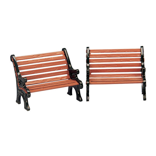 Lemax Park Bench, Set of 2 - Christmas village accessory