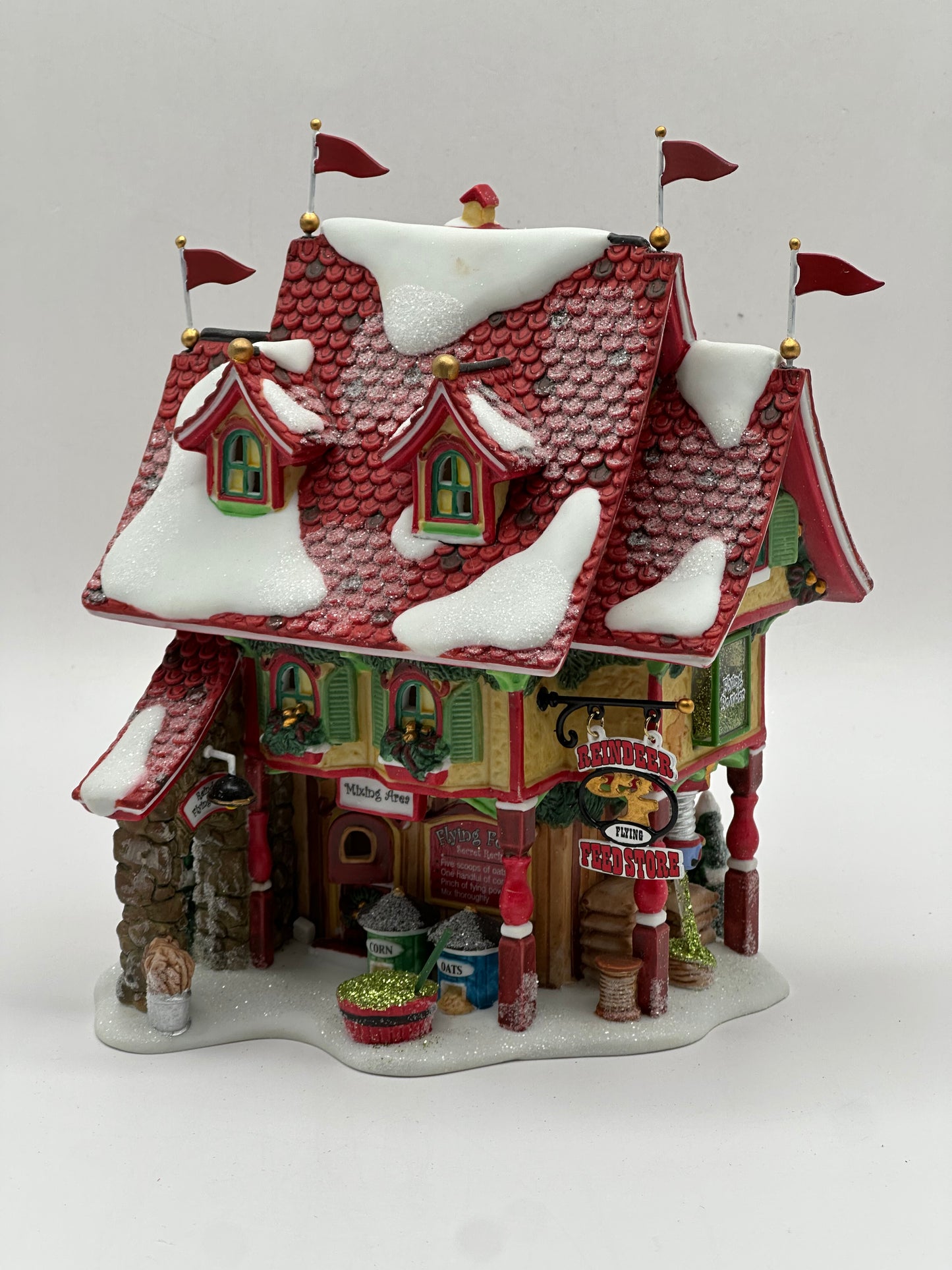Department 56 - Reindeer Flying Feed Store - North Pole Series