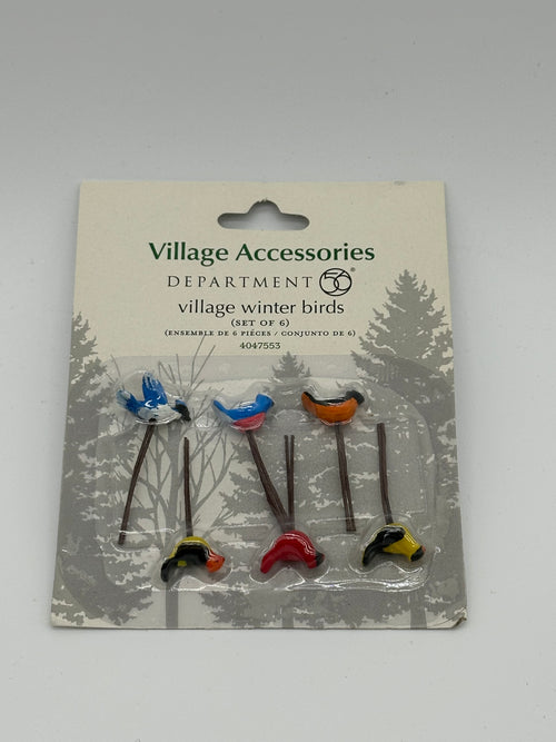 Department 56 - Village Winter Birds - Village Accessories