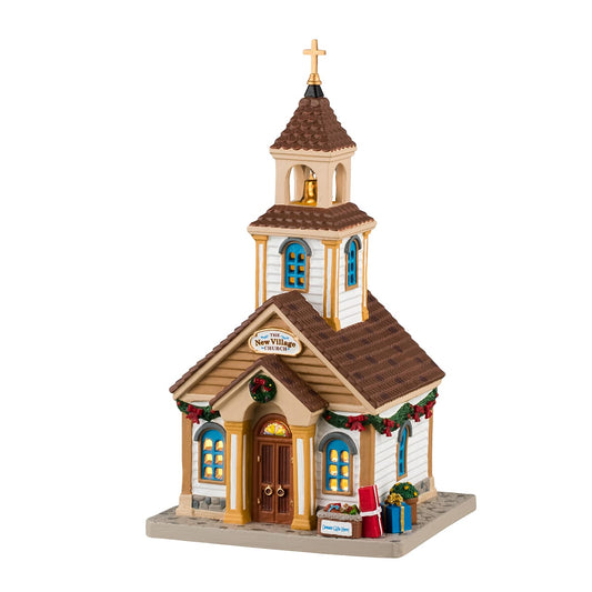 Lemax The New Village Church - Caddington Village Christmas village lighted building