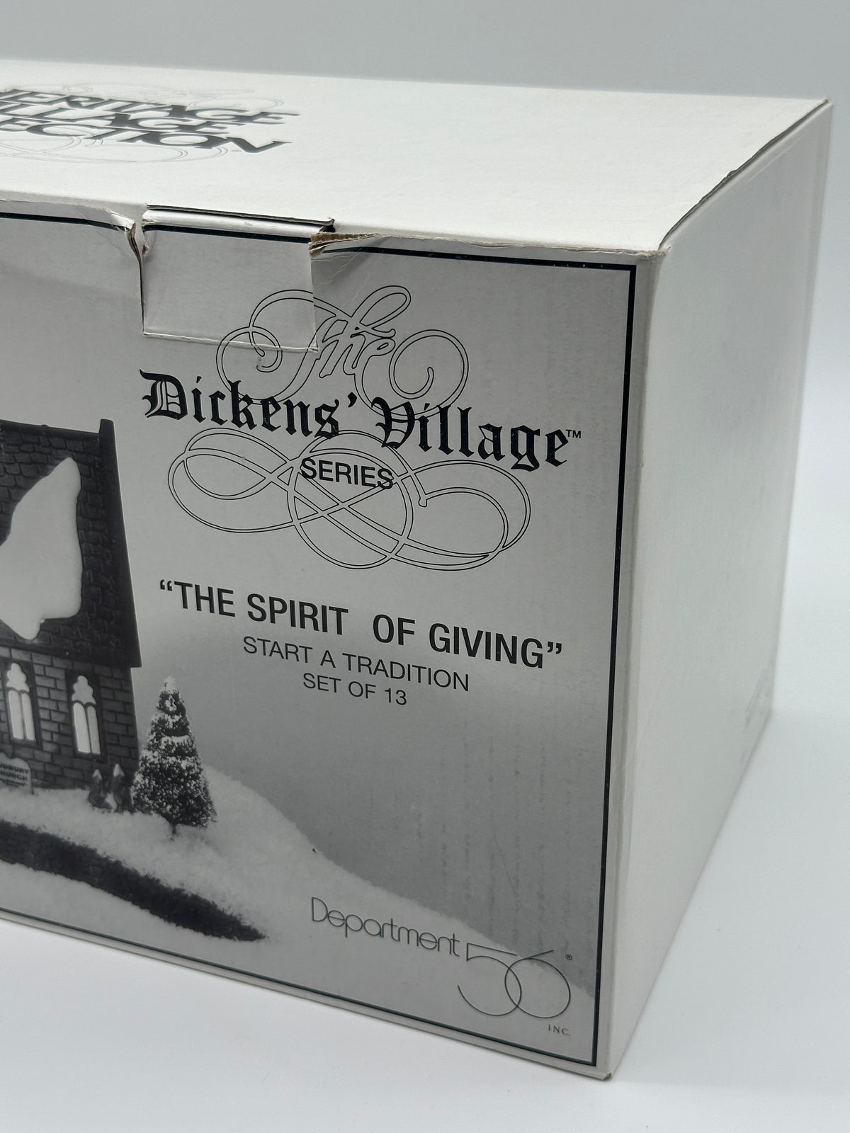 Outer box end: The Spirit of Giving, Start A Tradition Set of 13