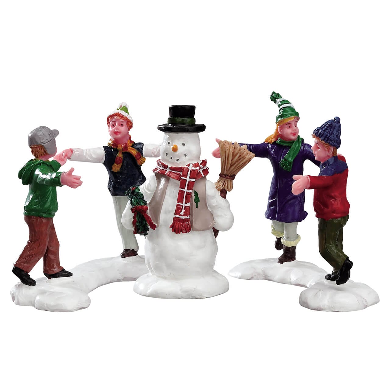 Lemax Ring Around The Snowman, Set of 3 - Christmas village figurine