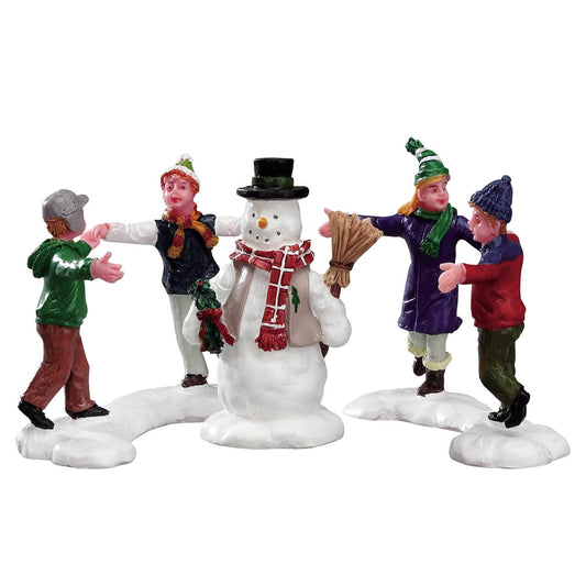 Lemax Ring Around The Snowman, Set of 3 - Christmas village figurine