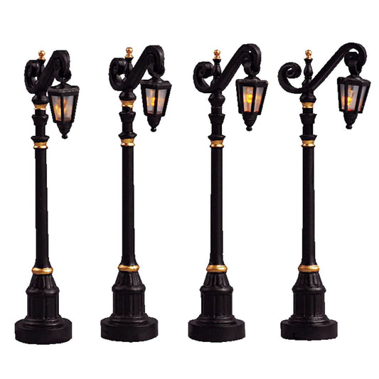 Lemax Colonial Street Lamp, Set of 4 - Christmas village accessory