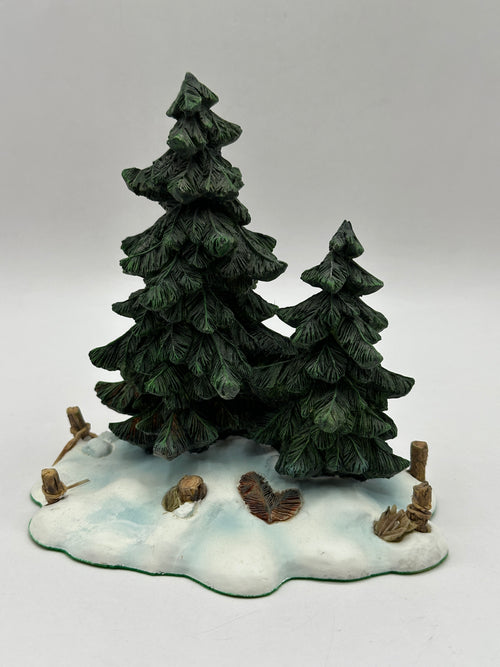 Department 56 - Village Double Pine Trees - Village Accessories