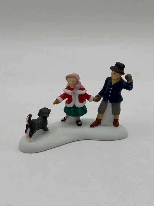 Department 56 - Playing With A Puppy - Dickens' Village