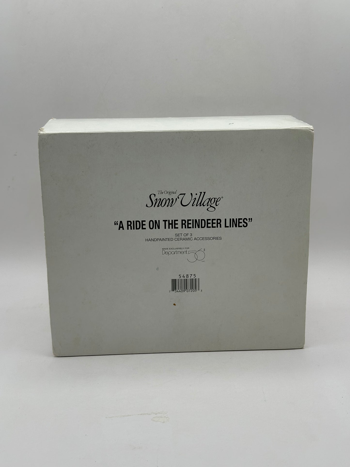 Department 56 - A Ride On The Reindeer Lines - Original Snow Village