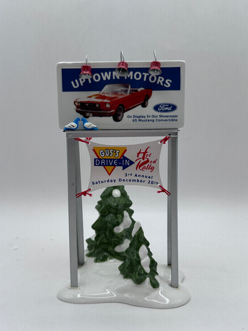 Department 56 - Uptown Motors Ford Billboard - Original Snow Village