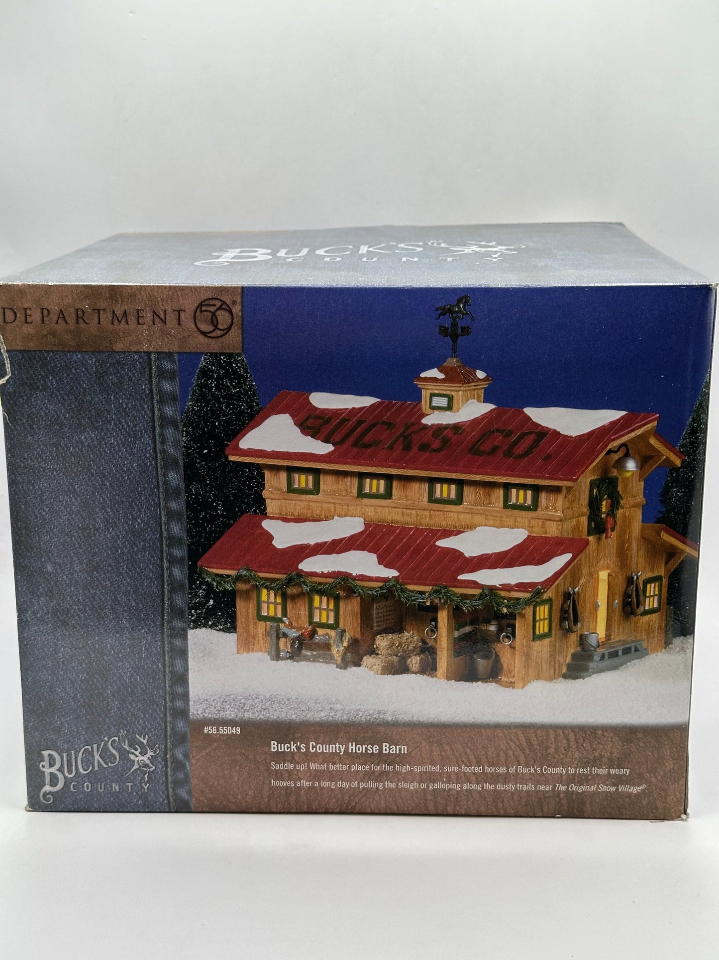 Department 56 - Buck's County Horse Barn - Original Snow Village