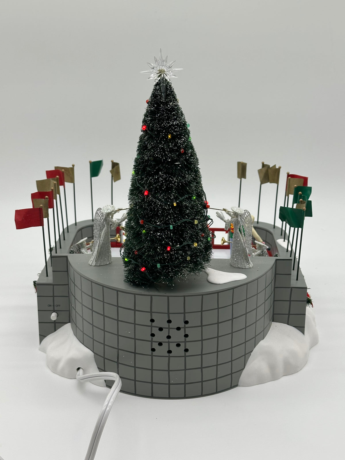 Department 56 - Rockefeller Plaza Skating Rink - Village Accessories (Only One Skater Skates)