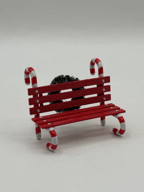 Department 56 - Candy Cane Bench - Village Accessories