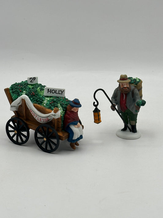 Department 56 - Chelsea Market Mistletoe Monger & Cart - Dickens’ Village