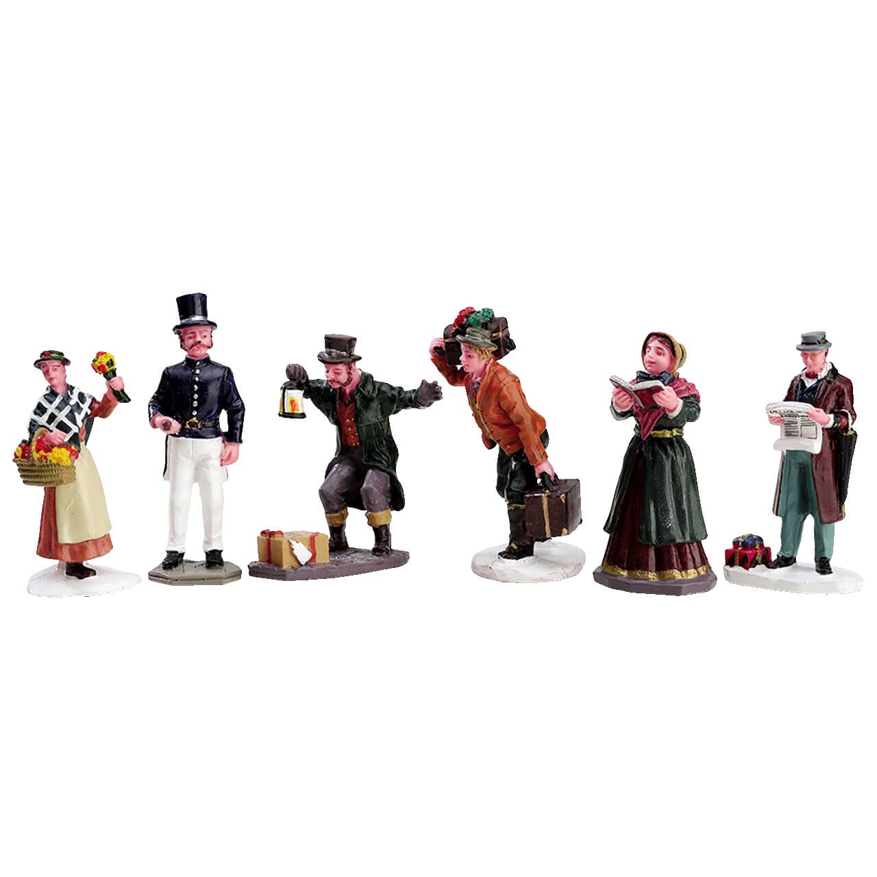Lemax Townsfolk Figurines, Set of 6 - Caddington Village Christmas village figurine