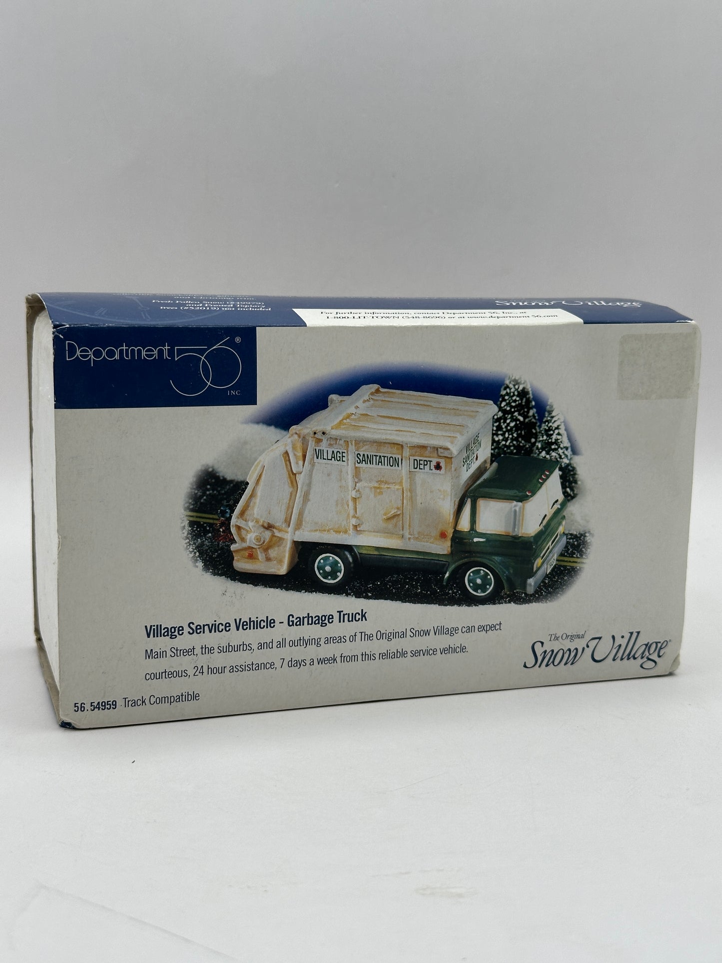 Department 56 - Village Service Vehicle - Garbage Truck - Original Snow Village