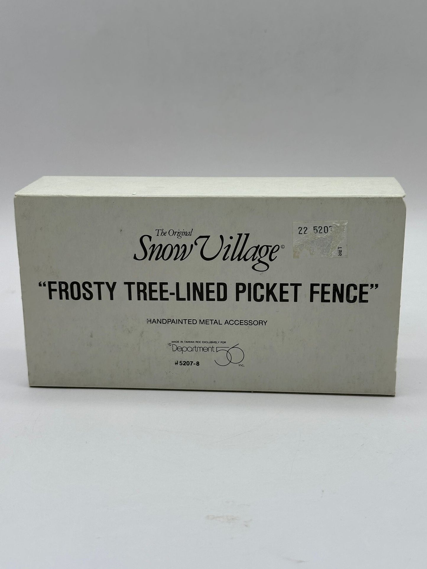 Department 56 - Frosty Tree-Lined Picket Fence - Original Snow Village