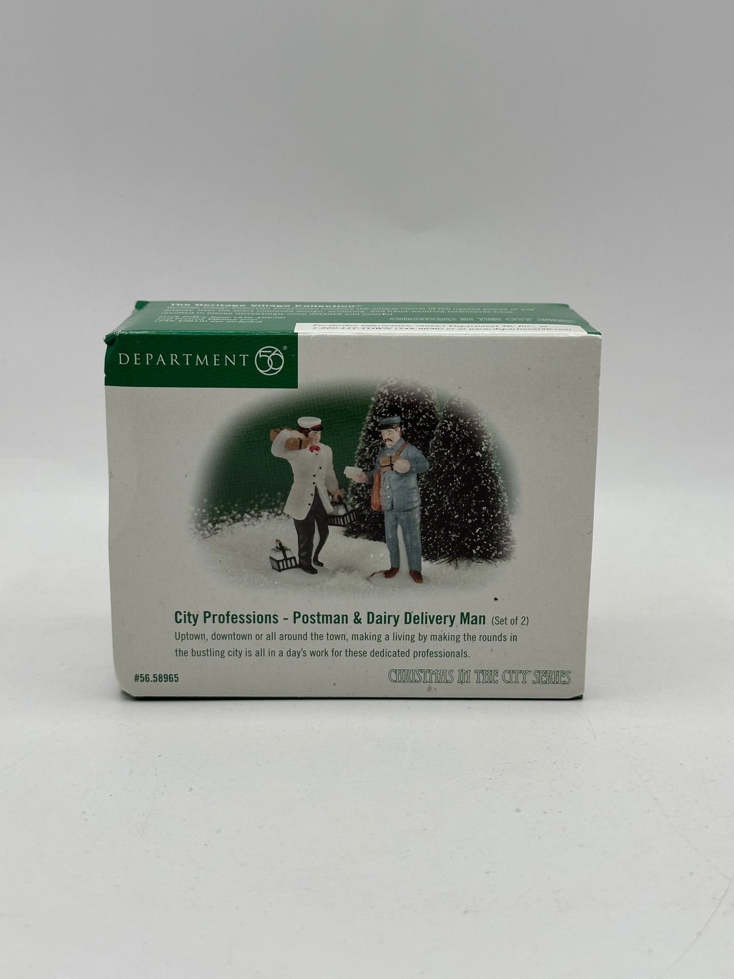 Department 56 -  City Professions - Postman & Dairy Delivery Man - Christmas in the City