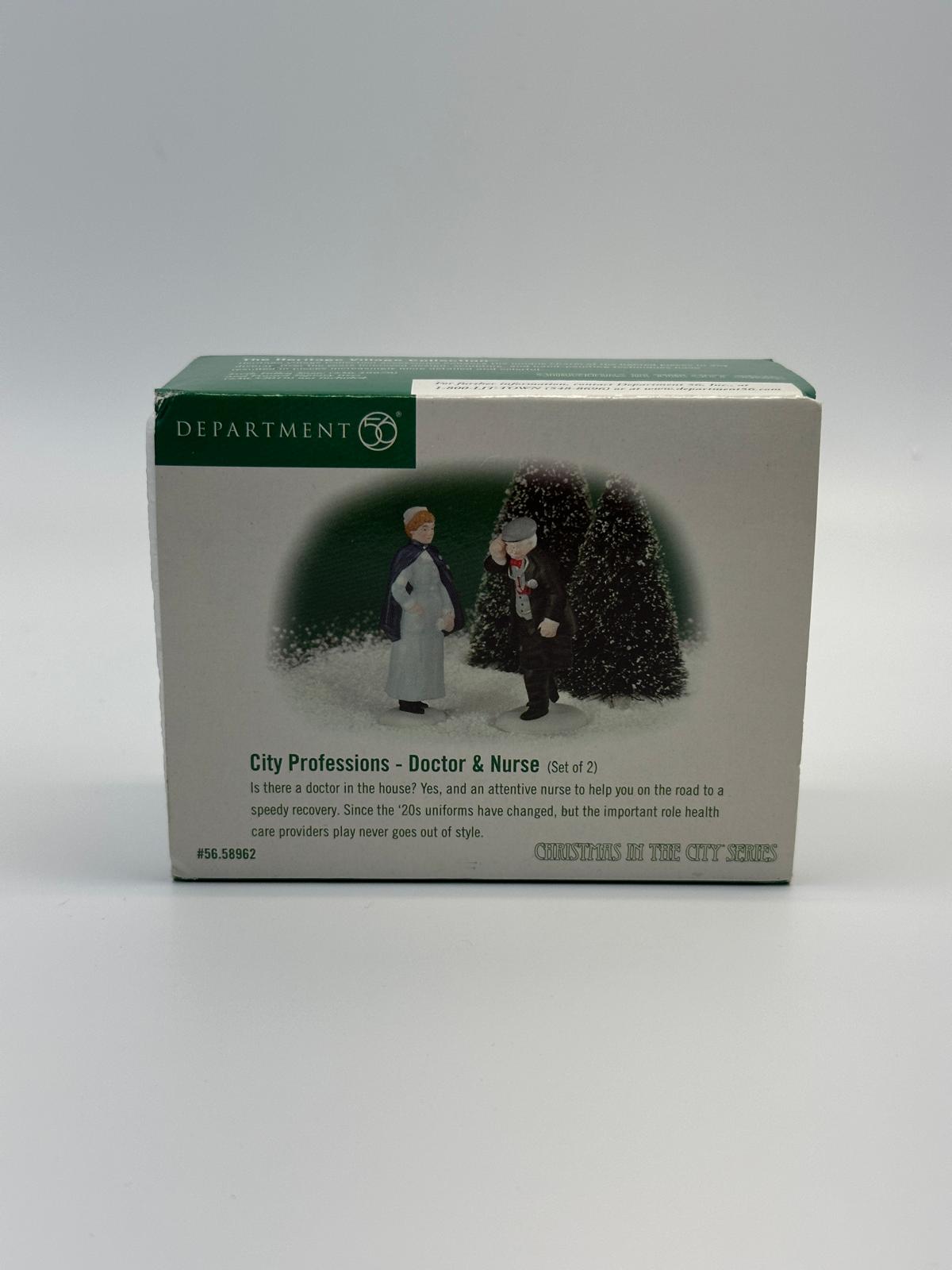 Department 56 - City Professions, Doctor & Nurse - Christmas in the City