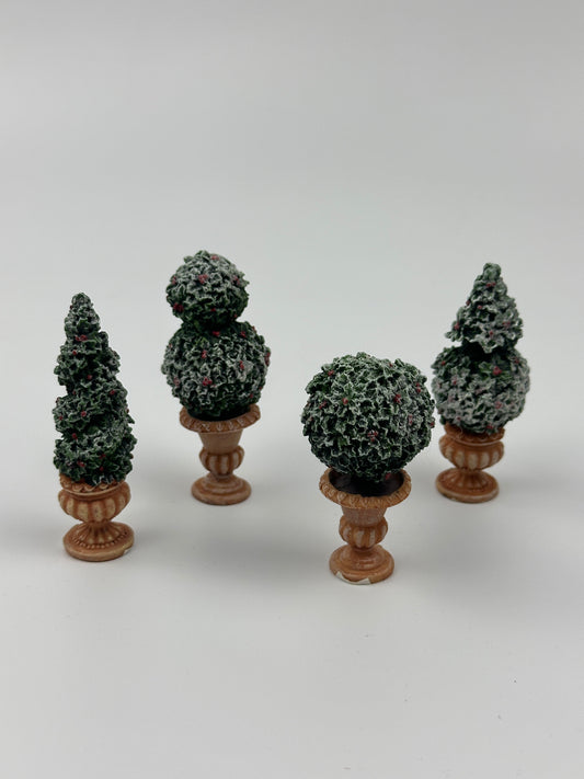 Department 56 - Holly Topiaries - Village Accessories