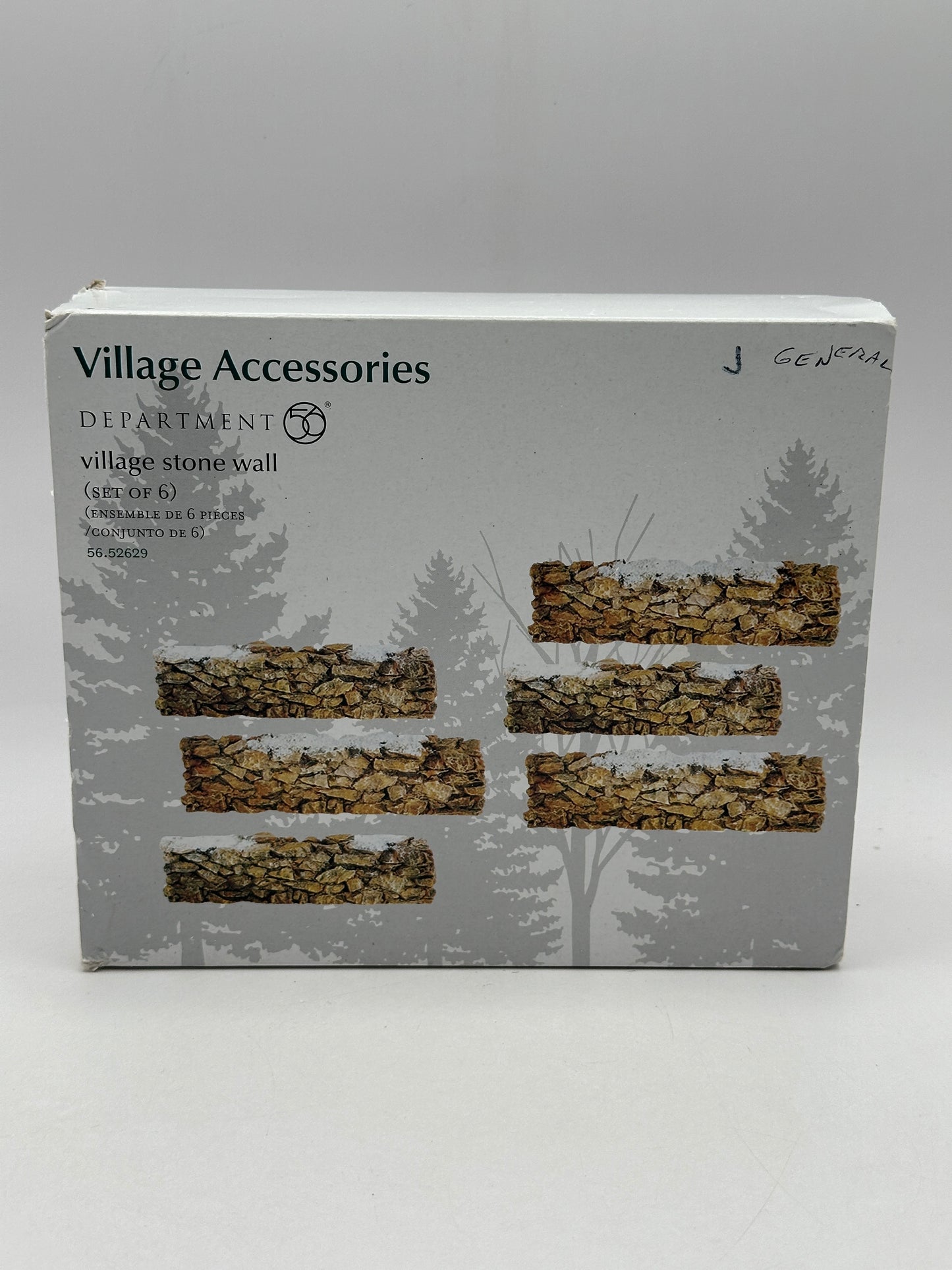 Department 56 - Village Stone Wall (Set of 6) - Village Accessories