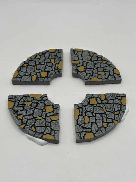 Department 56 - Limestone Road, Curved (Set of 4) - Village Accessories