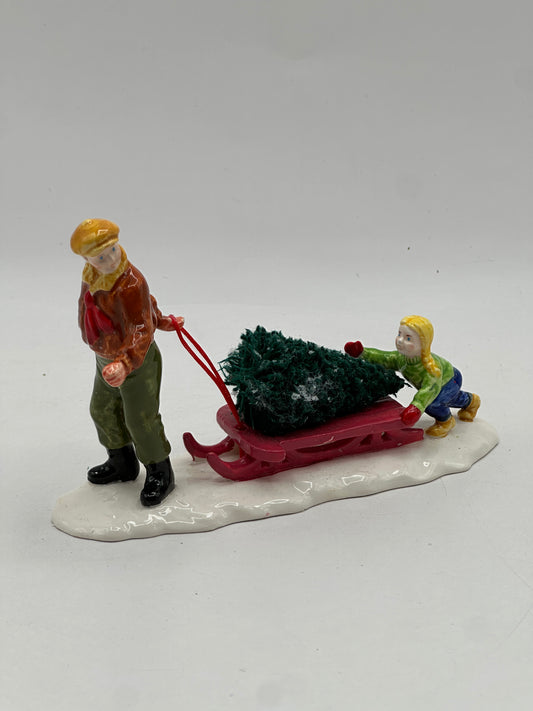 Department 56 - Bringing Home The Tree - Original Snow Village