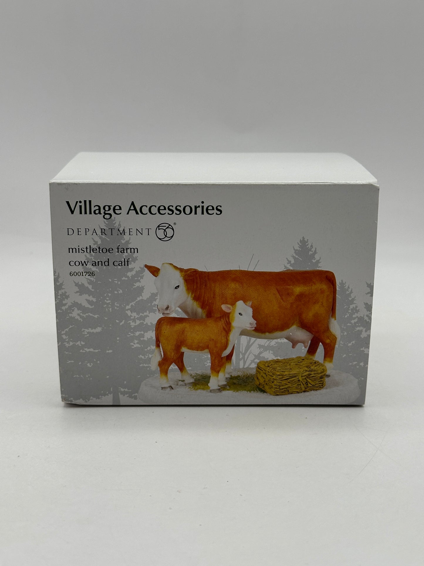 Department 56 - Mistletoe Farm Cow And Calf - Village Accessories