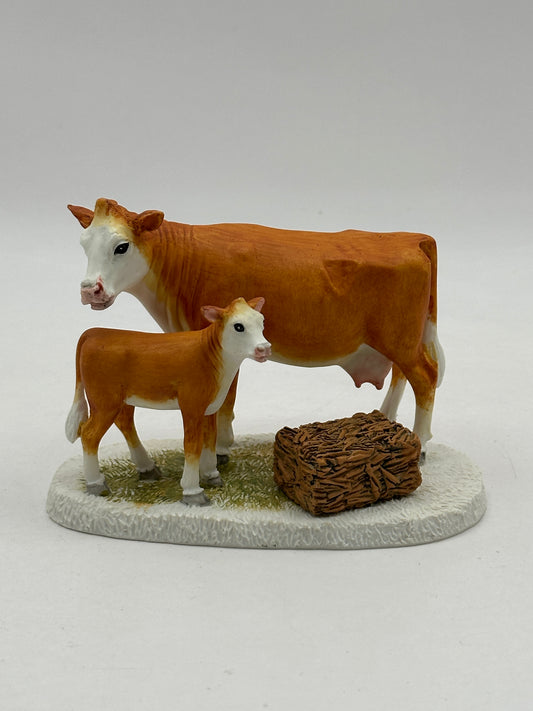 Department 56 - Mistletoe Farm Cow And Calf - Village Accessories
