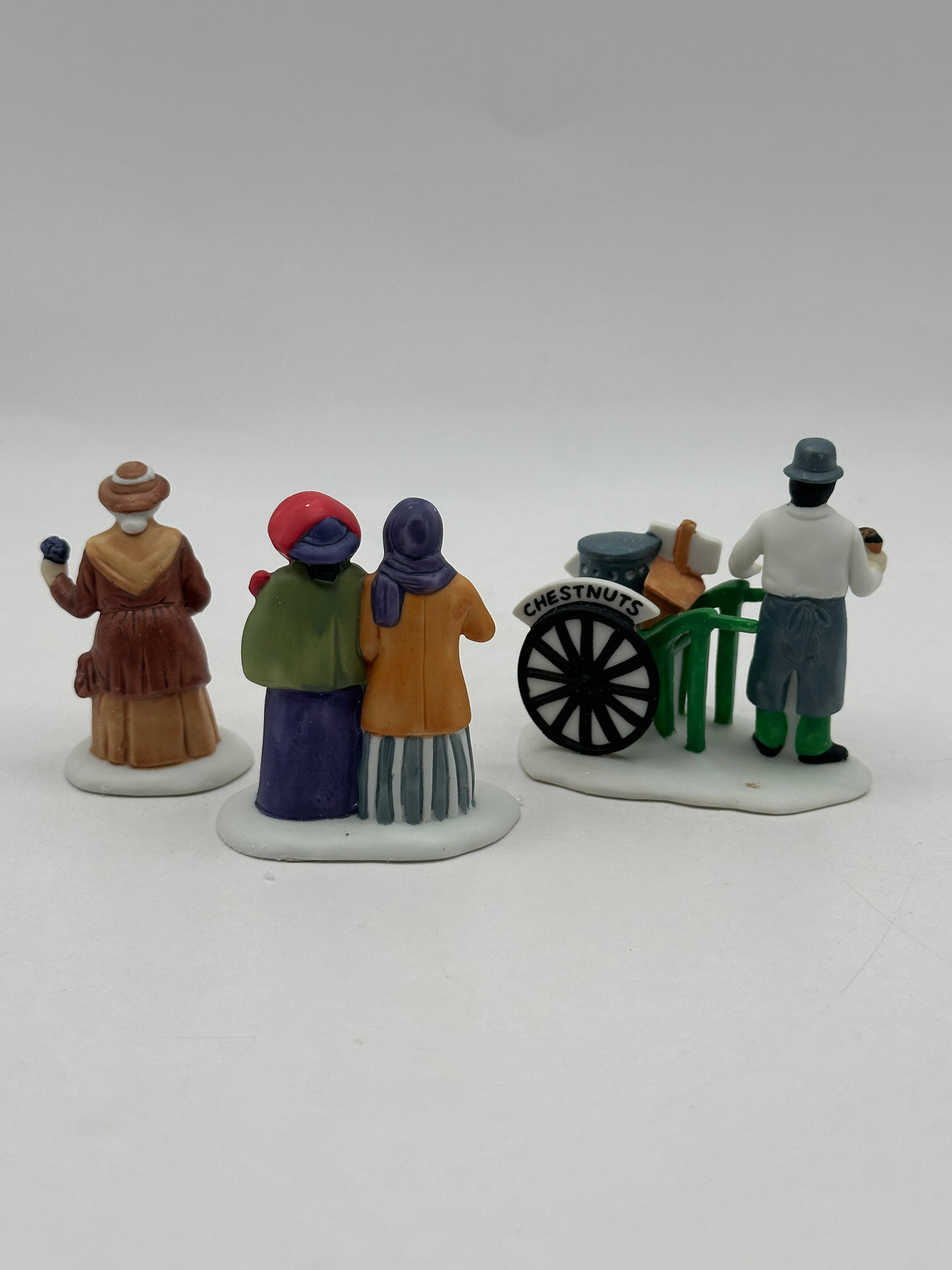 Department 56 - Violet Vendor / Carolers / Chestnut Vendor - Dickens' Village