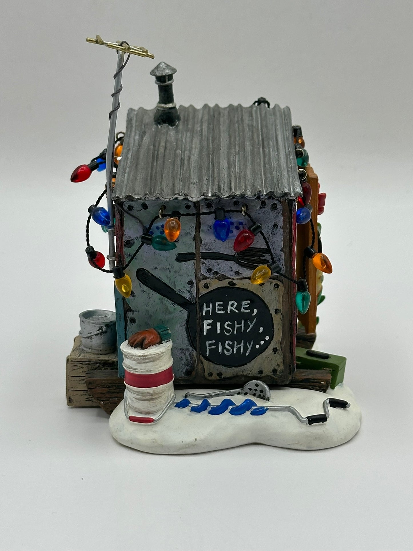 Department 56 - Here Fishy Fishy Ice House - Village Accessories