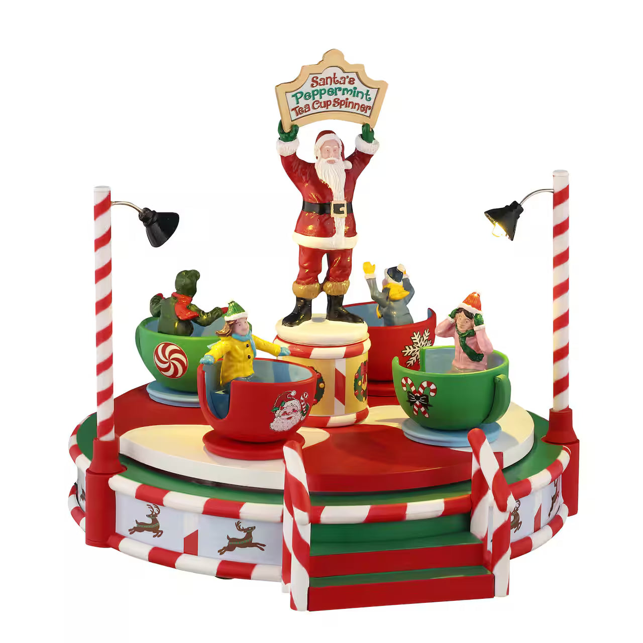 Santa's Peppermint Teacup Spinner - Lemax